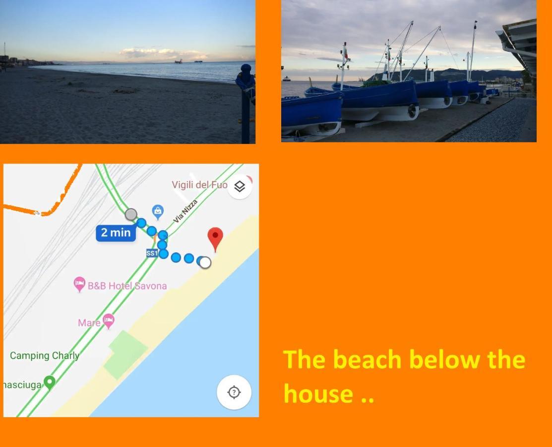 House Of Fly With Sea View, Front The Beach Savona Dış mekan fotoğraf